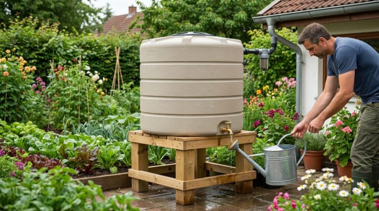 récupérateur eau de pluie sur pied avantages - Image de couverture