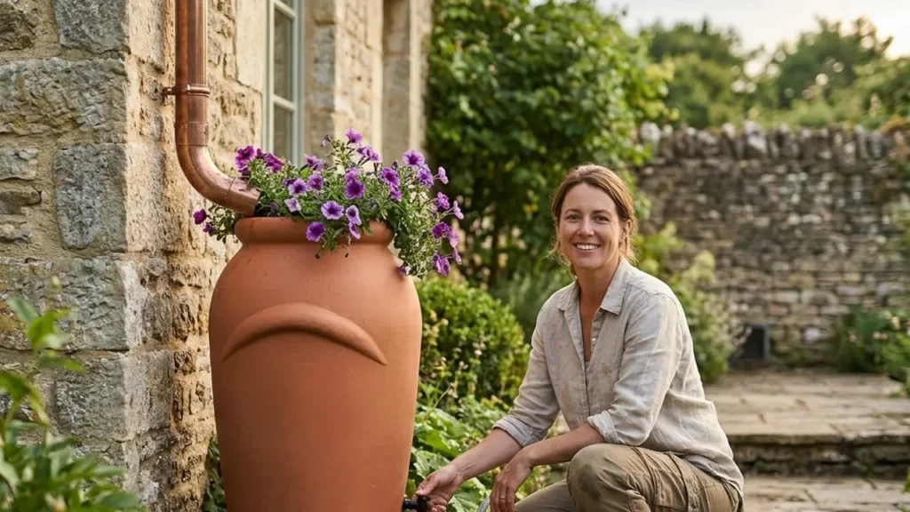 Muriel Ribert teste YourCasa Récupérateur d&rsquo;Eau de Pluie 210L Amphore : Avis Complet 2026